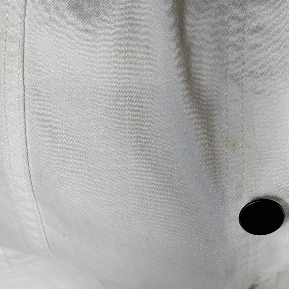 J. Jill Plus 3X  White Denim Jean Jacket Women's White Front Long Sleeve Stretch - Picture 4 of 9